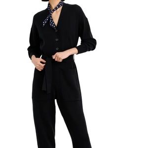 Alex Mill Lambswool Blend Sweater Jumpsuit Size Small Color Black. Like New